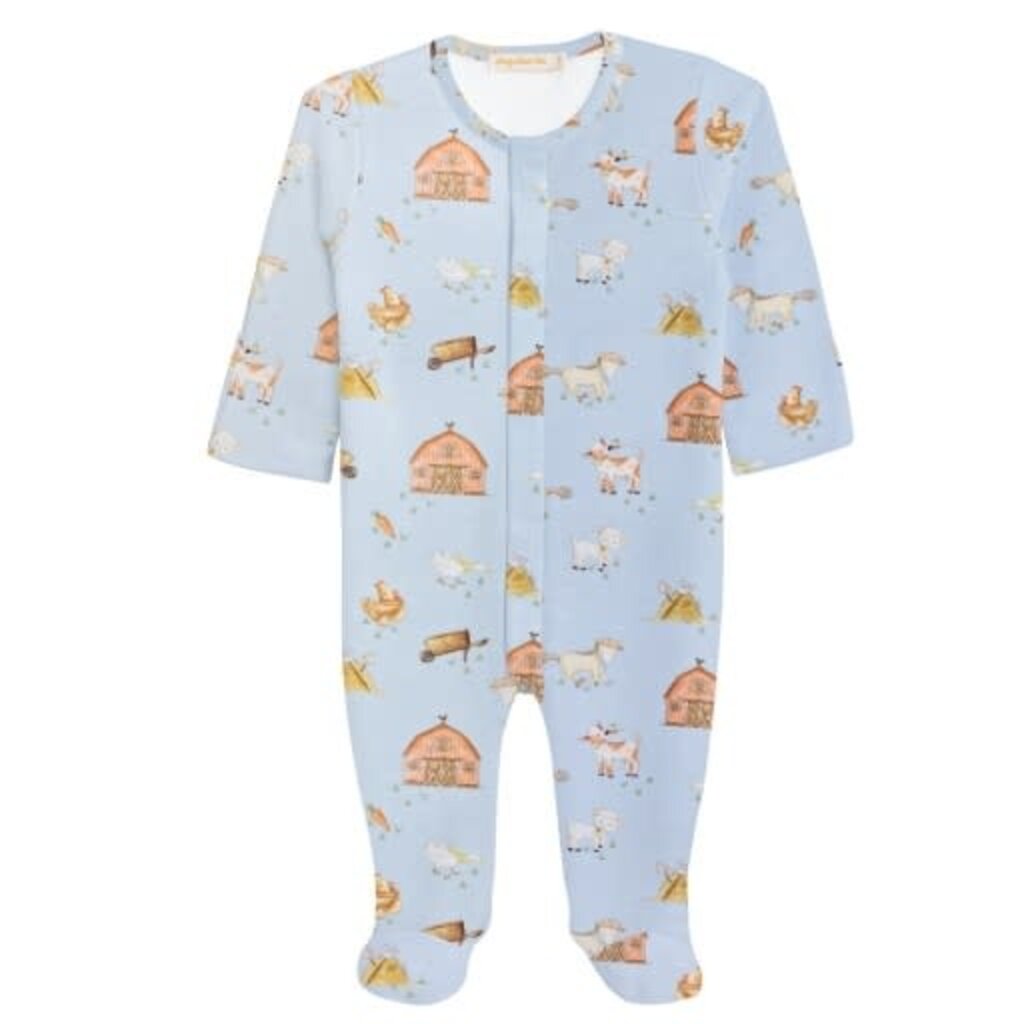 BABY CLUB CHIC LITTLE FARMER BLUE FOOTIE