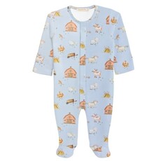 BABY CLUB CHIC LITTLE FARMER BLUE FOOTIE