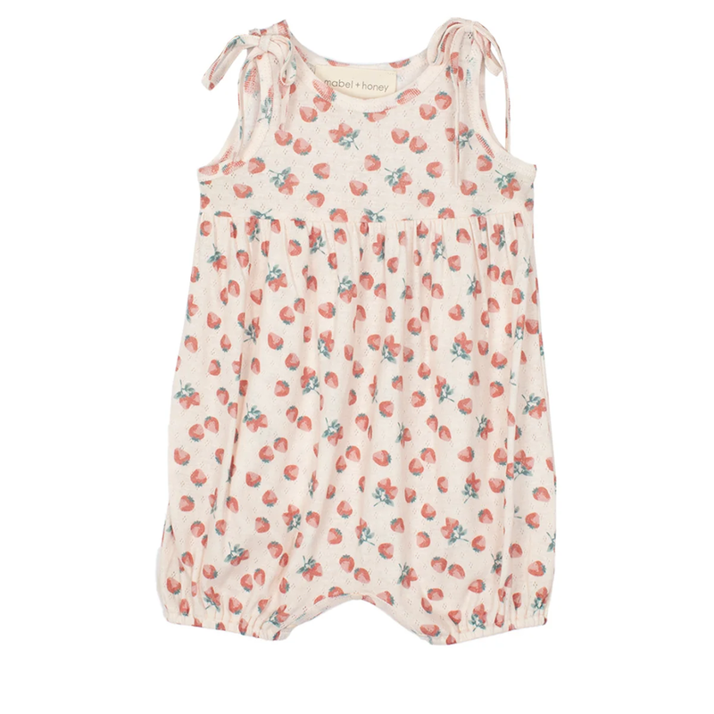 Mabel and Honey | Isobella and Chloe STRAWBERRY SWEETHEART ROMPER