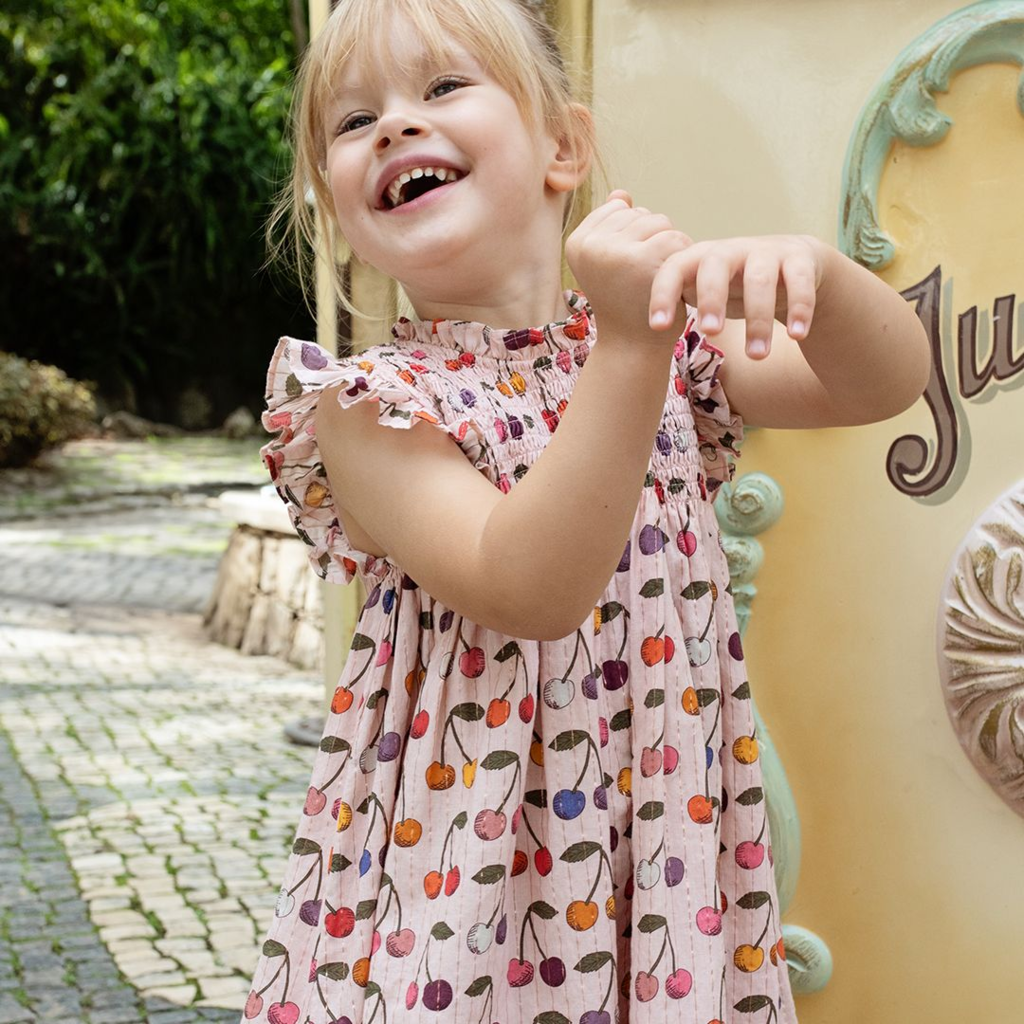 PINK CHICKEN girls stevie dress - cloud pink cherry