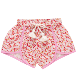 PINK CHICKEN girls millie short - pink mini ditsy