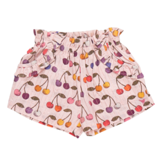 PINK CHICKEN girls ruffle theodore short - cloud pink cherry