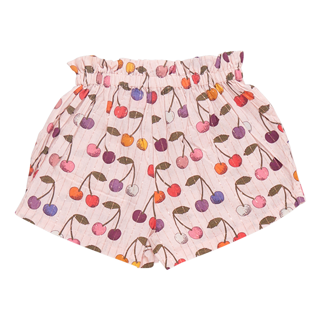 PINK CHICKEN girls ruffle theodore short - cloud pink cherry