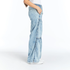 TRACTR GIRL'S DRAWSTRING TIERED PANT WIDE LEG-DK IND