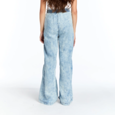 TRACTR GIRL'S DRAWSTRING TIERED PANT WIDE LEG-DK IND