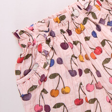 PINK CHICKEN girls ruffle theodore short - cloud pink cherry