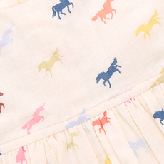 PINK CHICKEN girls charlie dress - multi tiny horses