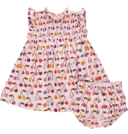 PINK CHICKEN baby girls stevie dress set - cloud pink cherry