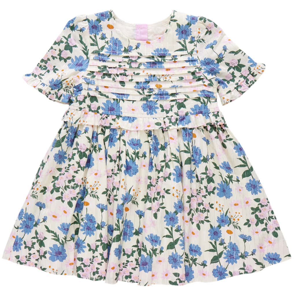 PINK CHICKEN girls raquel dress - melon daisy floral
