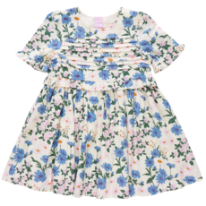 PINK CHICKEN girls raquel dress - melon daisy floral