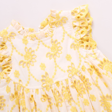 PINK CHICKEN girls cynthia dress - bright yellow eyelet
