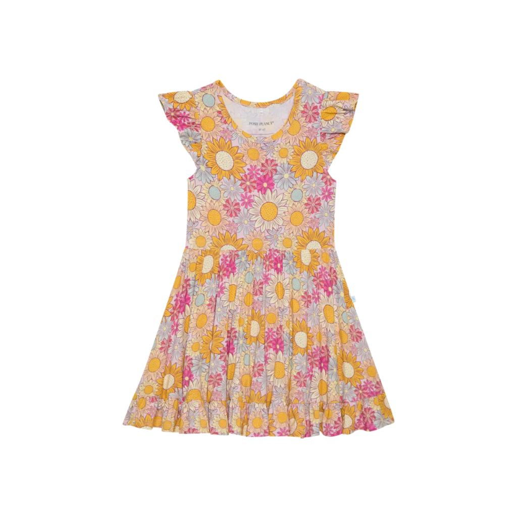 Posh Peanut Inc ROSALINDA-RUFFLED TWIRL DRESS