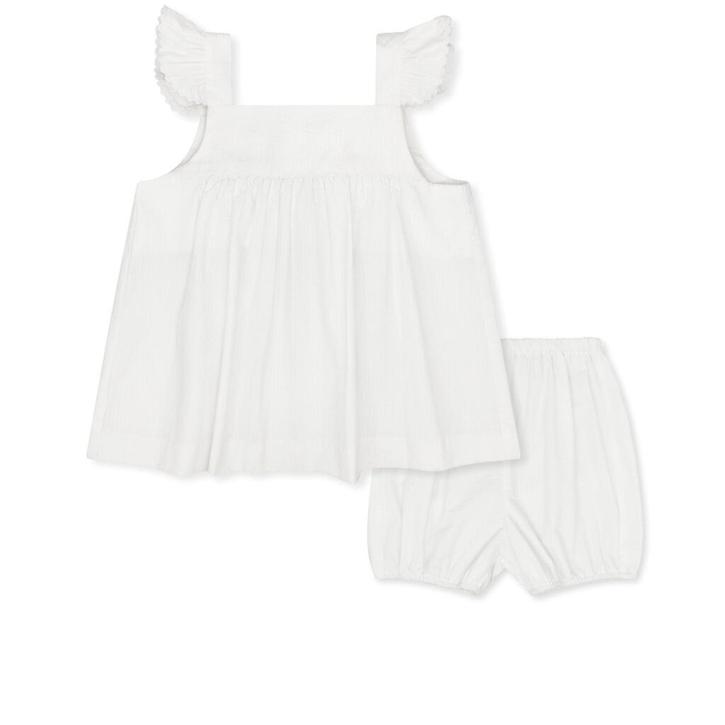 LULLABY SET SALLY SWING SET-SIMPLY WHITE SEERSUCKER