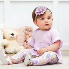 TESA BABE LAVENDER BELL SLEEVE GAUZE TOP & LEGGINGS