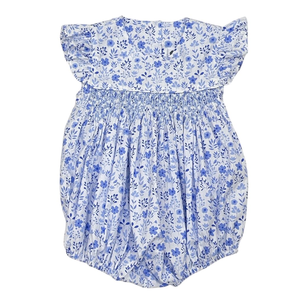 TRUE BLUE FLORAL SLEEVELSS GEO BUBBLE