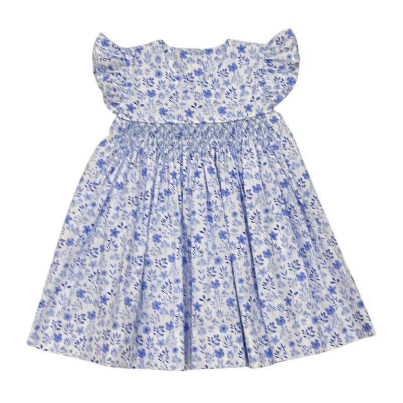 TRUE BLUE FLORAL SLEEVELSS GEO DRESS