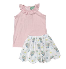 SPRING BOUQUET SCALLOP SHORT SET