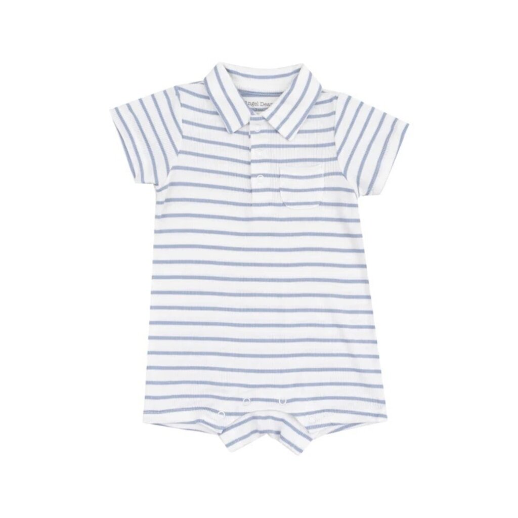 ANGEL DEAR French Stripe Dusty Blue Polo Shortie