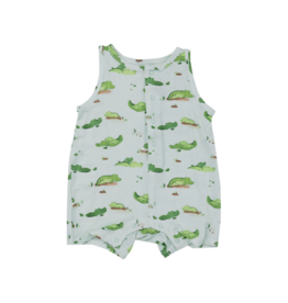 ANGEL DEAR Alligator Blue Sleeveless Shortie Romper