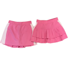 PAPER FLOWER TENNIS SKIRT W/PLEATS BACK SHORT UNDERLAY-PK COSMOS