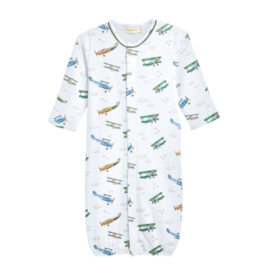 BABY CLUB CHIC airplanes printed conv. gown  w/piping
