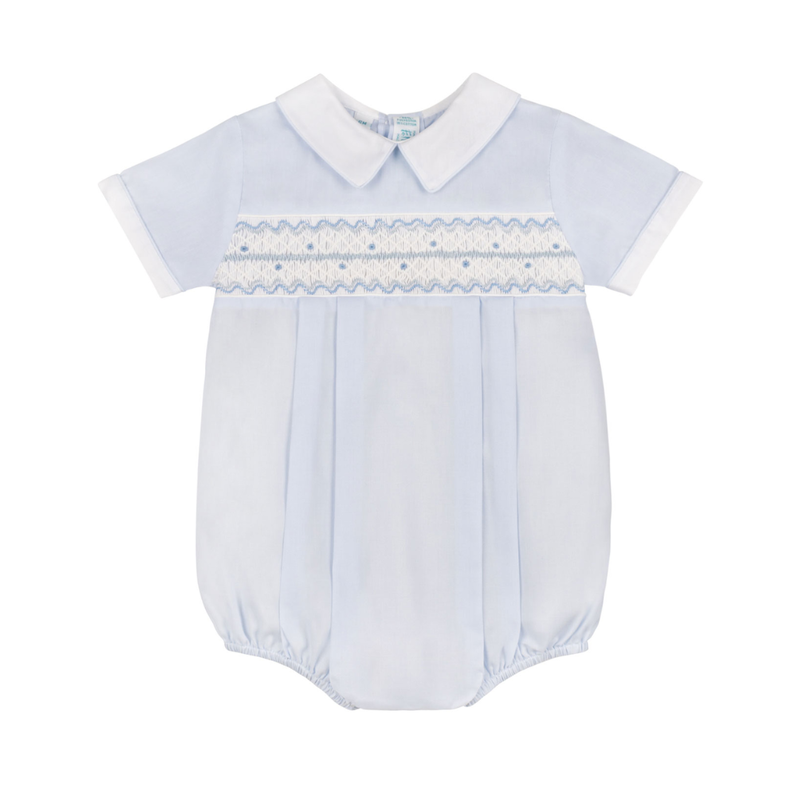 FELTMAN BROTHERS BOY WAVE SMOCKED ROMPER