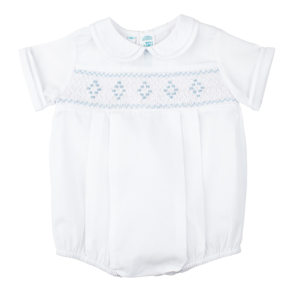 FELTMAN BROTHERS SMOCKED EMB. DIAMOND CREEPER