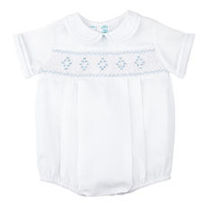 FELTMAN BROTHERS SMOCKED EMB. DIAMOND CREEPER