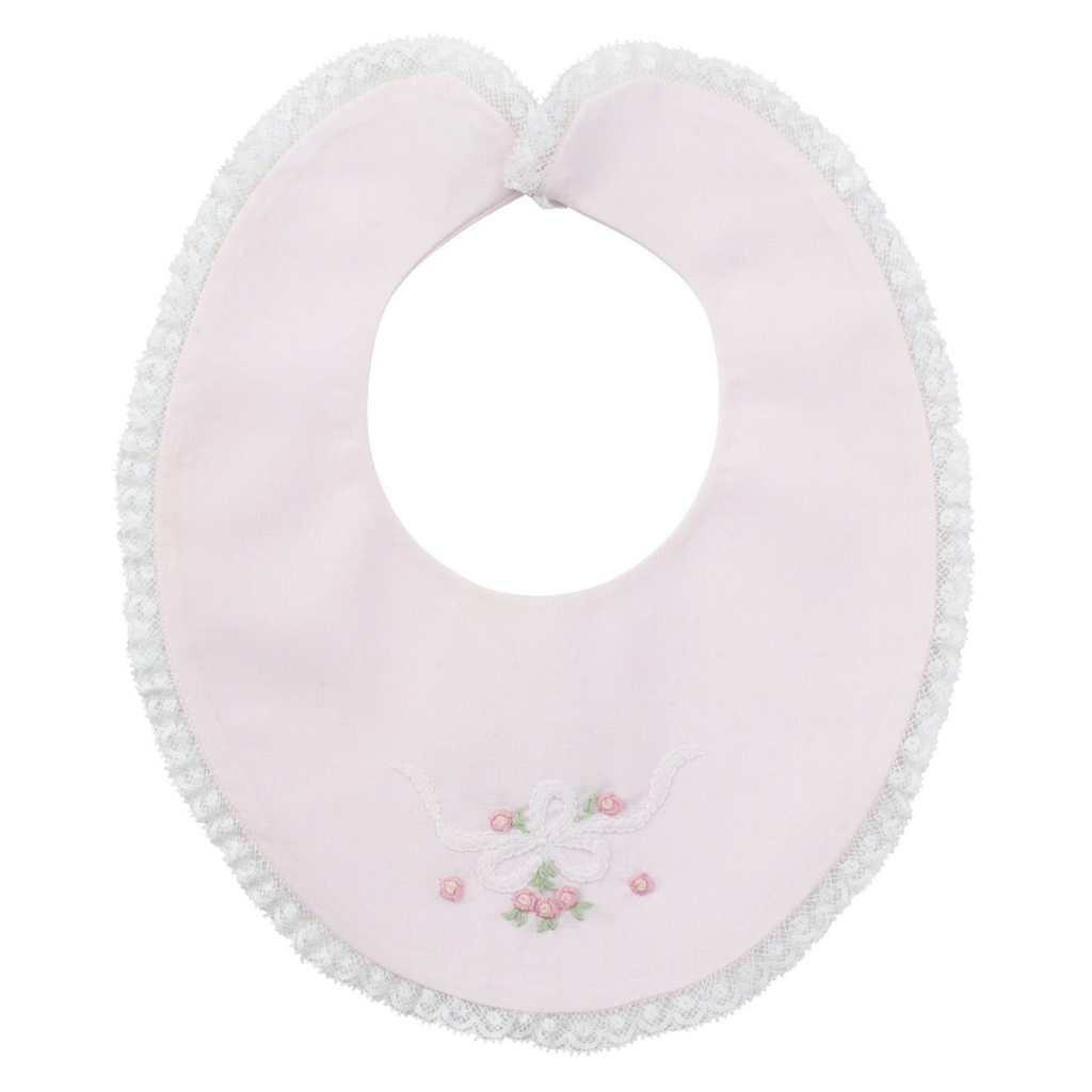 FELTMAN BROTHERS VINTAGE BOW LACE TRIM BIB