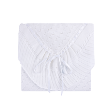 FELTMAN BROTHERS Pointelle Knit Ruffle Blanket