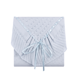 FELTMAN BROTHERS Pointelle Knit Ruffle Blanket