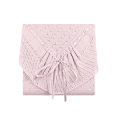 FELTMAN BROTHERS Pointelle Knit Ruffle Blanket