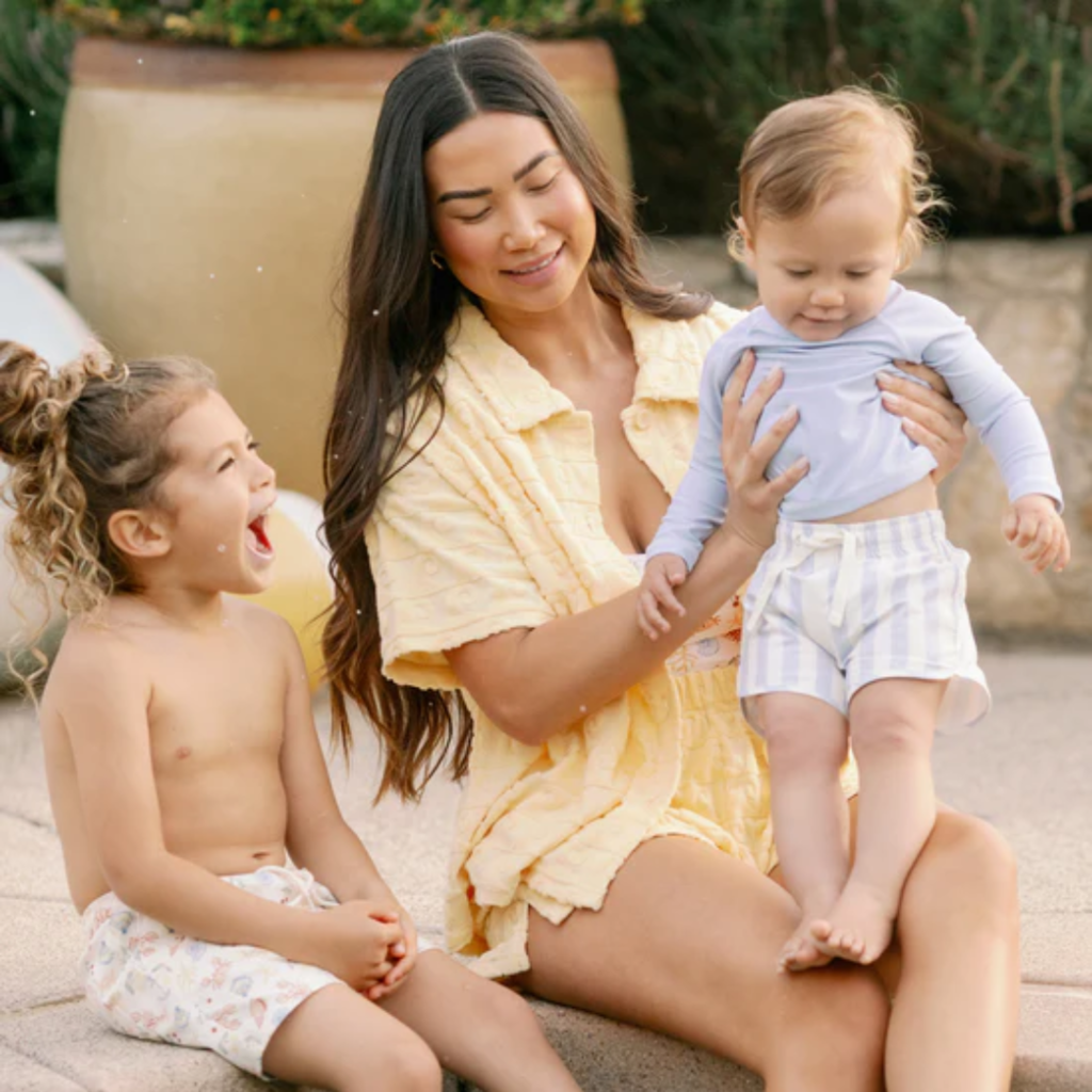 Rylee + Cru Inc. SWIM TRUNK || BLUE STRIPE