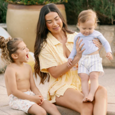 Rylee + Cru Inc. SWIM TRUNK || BLUE STRIPE