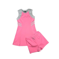 EMMA JEAN KIDS MILEY ATHELETIC SET-PINK & WHITE
