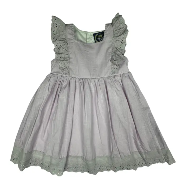 EMMA JEAN KIDS LAVENDER EYELET LACE A/S DRESS