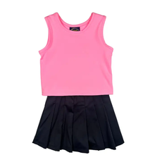 EMMA JEAN KIDS REMI SKORT SET-PINK & BLACK