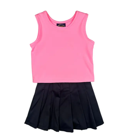 EMMA JEAN KIDS REMI SKORT SET-PINK & BLACK