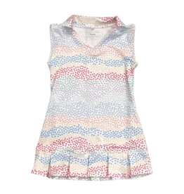 HONESTY PLEATED DRESS-MULTI DOTS