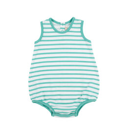 THE BEAUFORT BONNET COMPANY Patton Play Bubble - Turks Teal Stripe/Turks Teal
