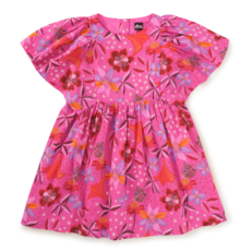 BUTTERFLY SLEEVE TWIRL DRESS