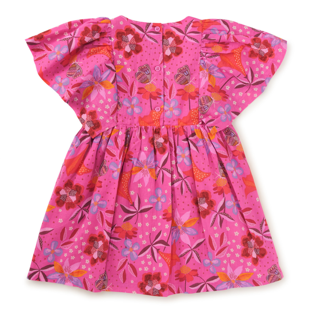 BUTTERFLY SLEEVE TWIRL DRESS