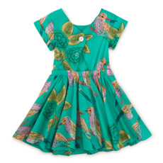 BUTTON BACK SKIRTED DRESS