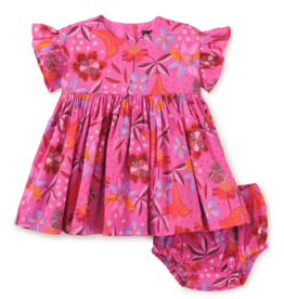 RUFFLE SLEEVE BABY DRESS SET