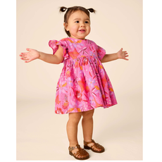 RUFFLE SLEEVE BABY DRESS SET