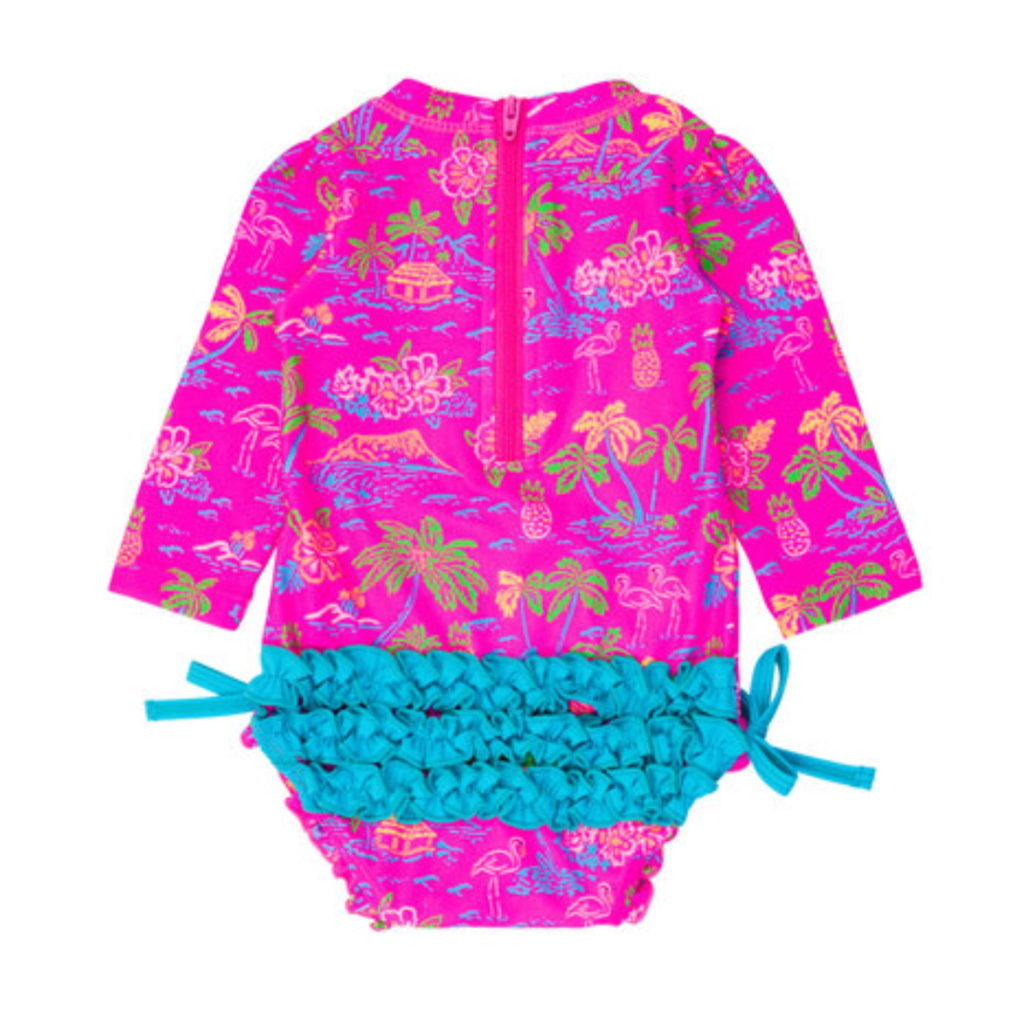 RuffleButts + RuggedButts Long Sleeve One Piece Rash Guard