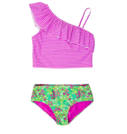RuffleButts + RuggedButts One Shoulder Ruffle Tankini