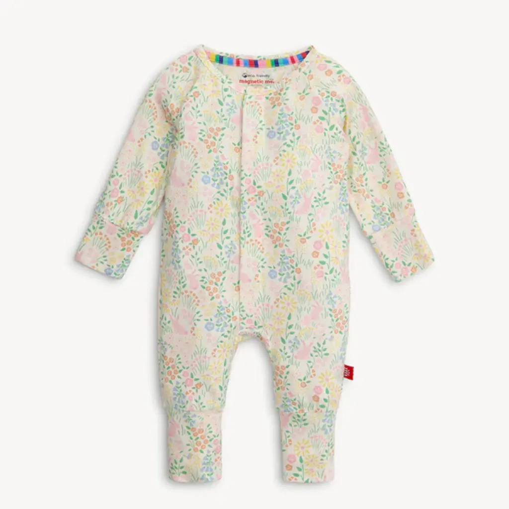 Magnetic  Me HOPPY GARDEN MODAL FOOTIE WITH RUFFLE