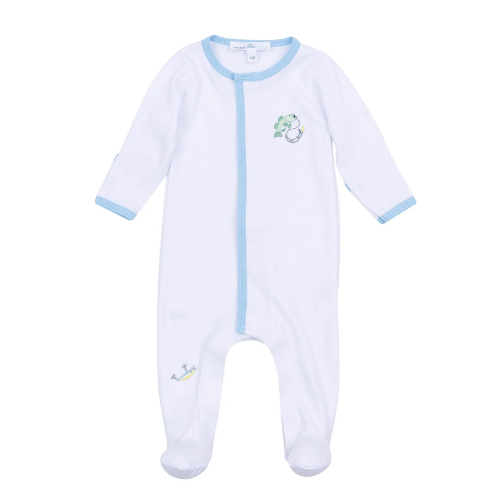 MAGNOLIA BABY HOOK, LINE AND SINKER EMB FOOTIE