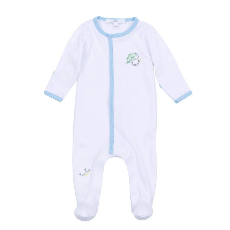 MAGNOLIA BABY HOOK, LINE AND SINKER EMB FOOTIE